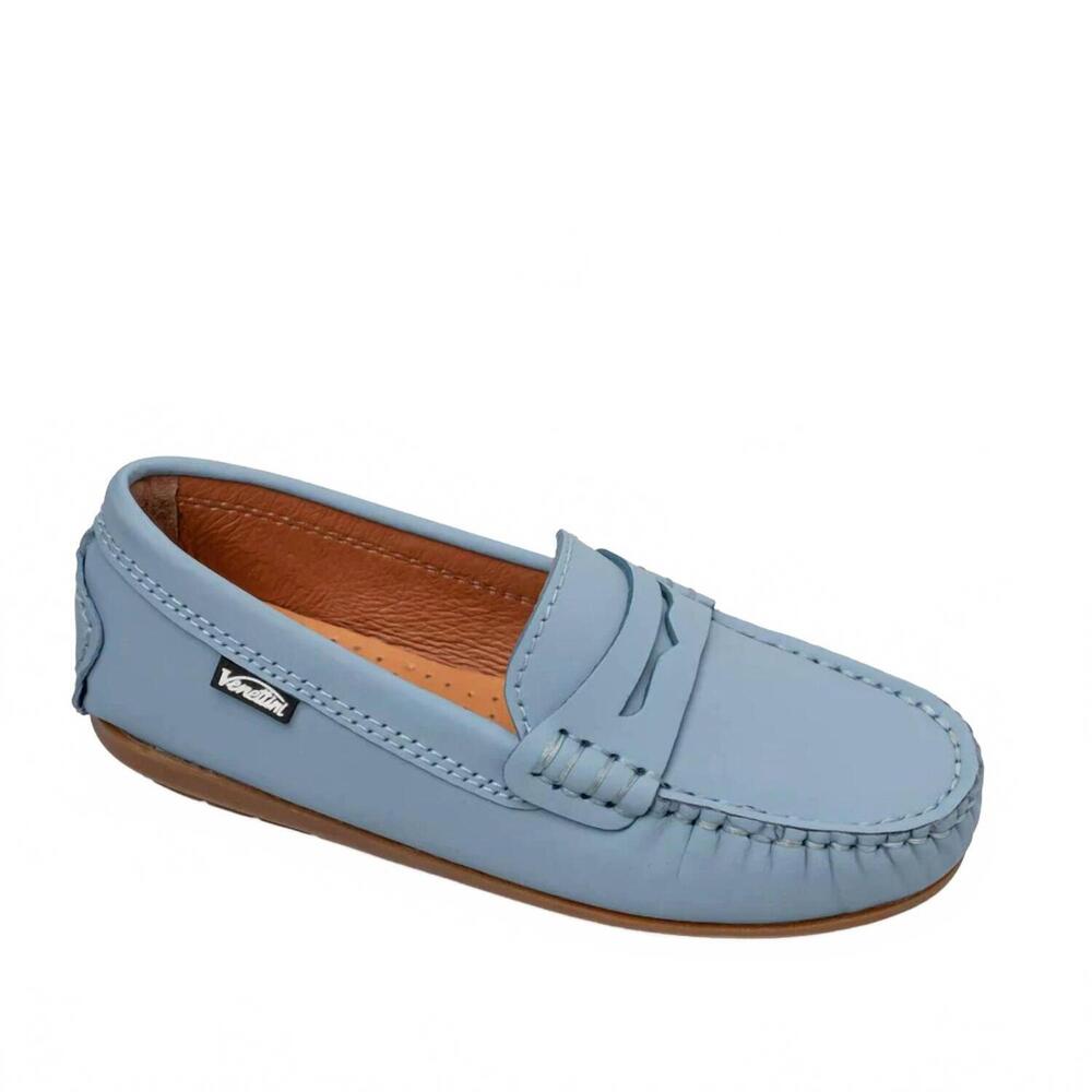 NEW VENETTINI women's atlas new sole penny loafer driving moccasin in steel gum